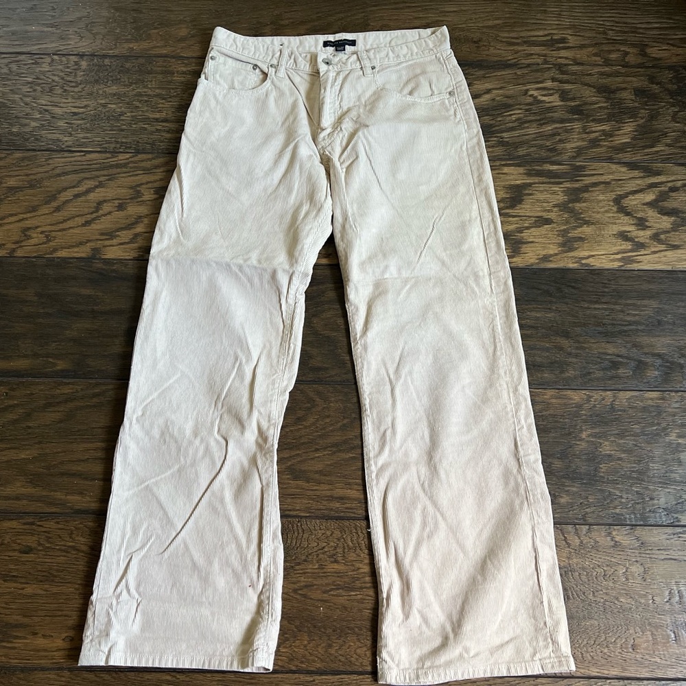 Banana Republic cream corduroy pants